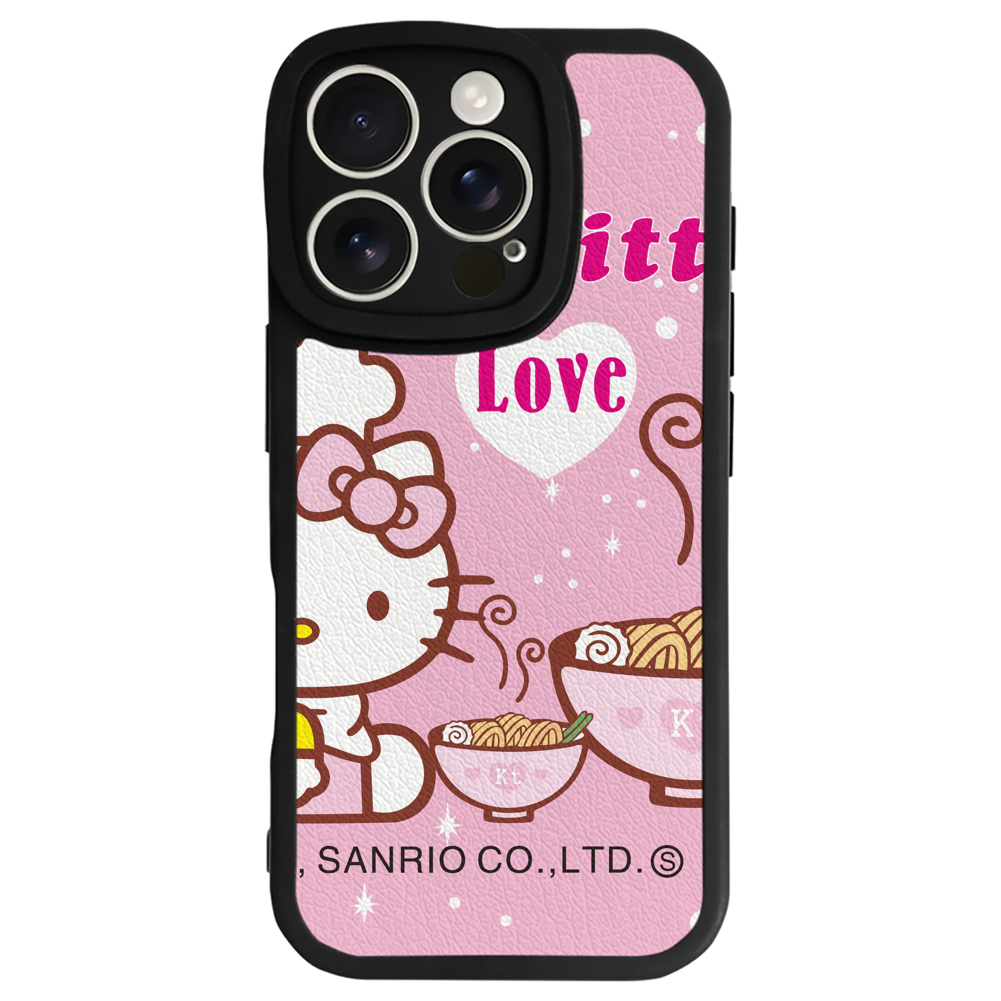 （画像用） Hello Kitty ハローキティ 【iPhone 16シリーズ対応】シリコンスマホケース（レザー調） 材質：シリコン